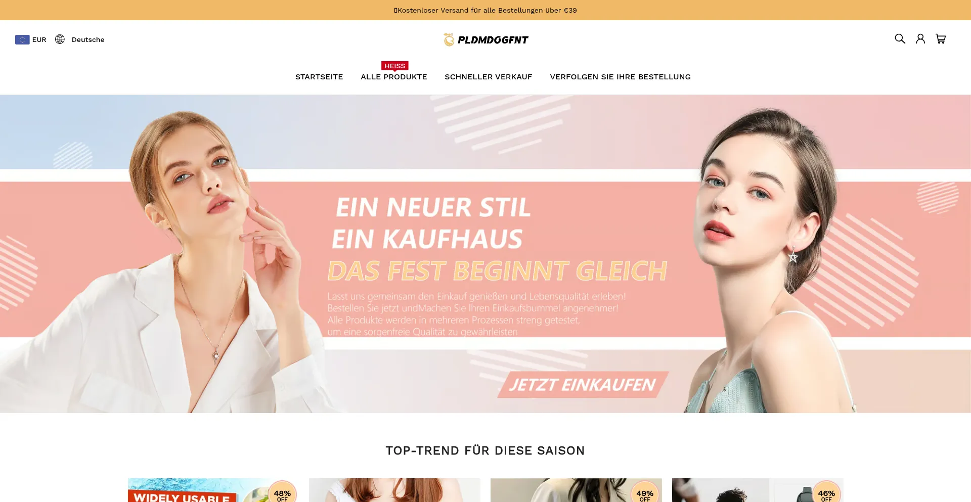 Website screenshot of Pldmdogfnt.de