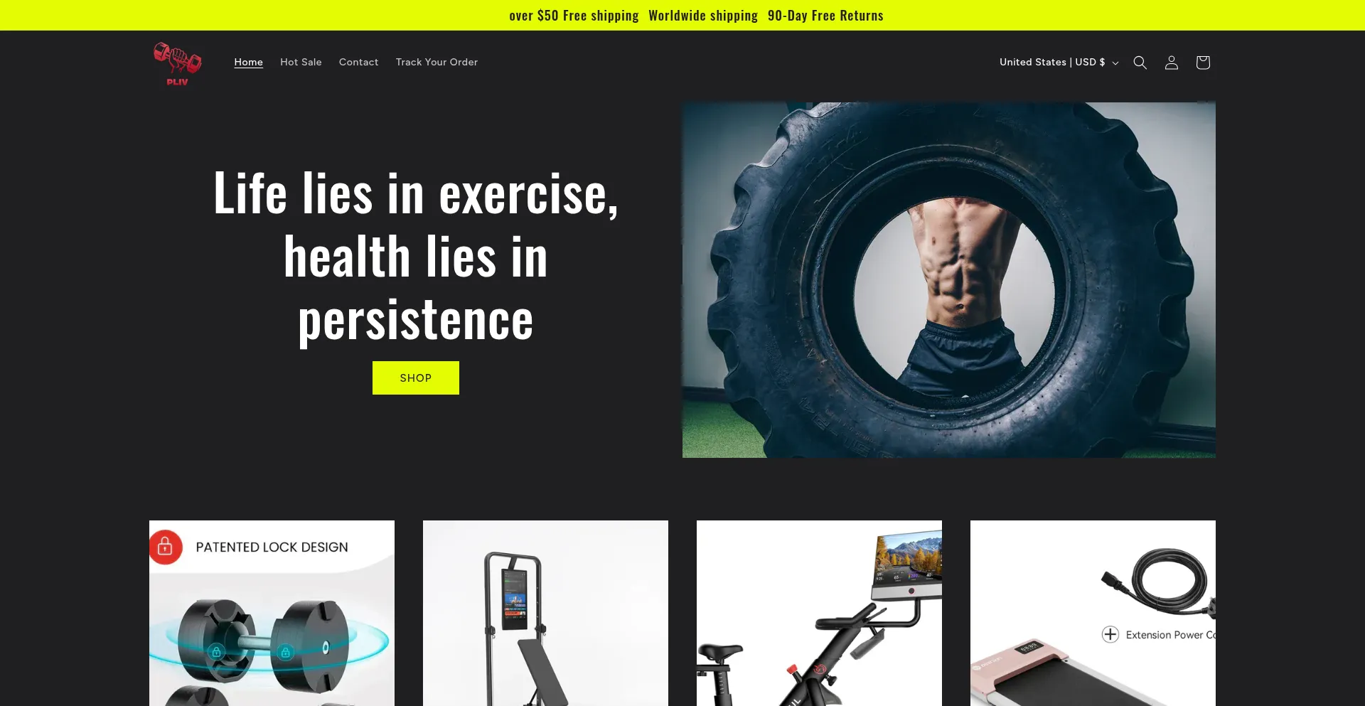 Website screenshot of Pliv.shop