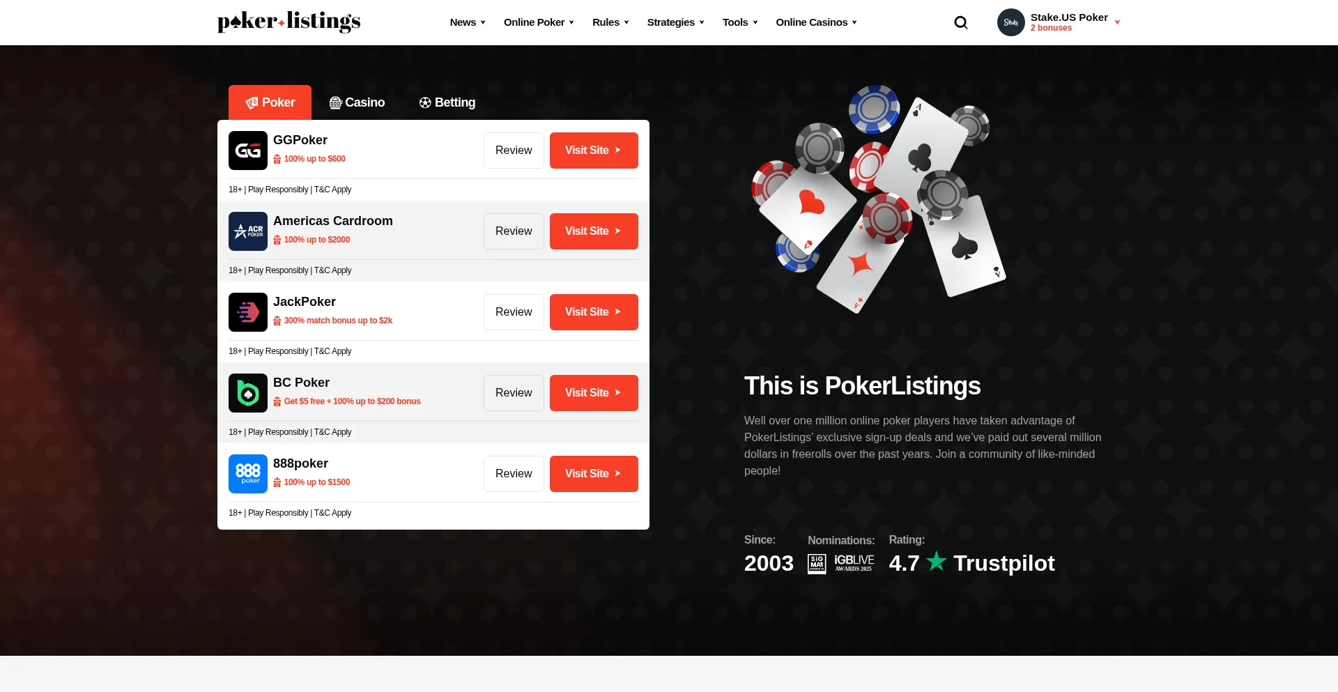 Pokerlistings.com