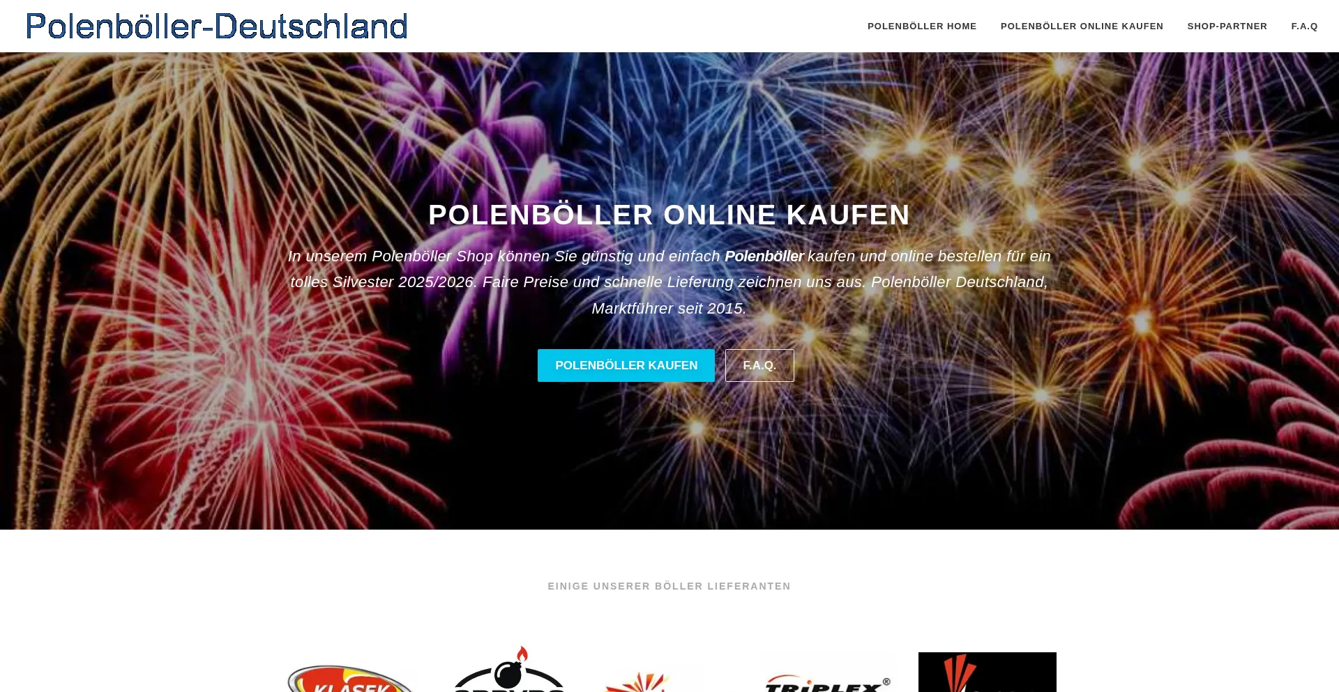 Website screenshot of Polenboeller-deutschland.com