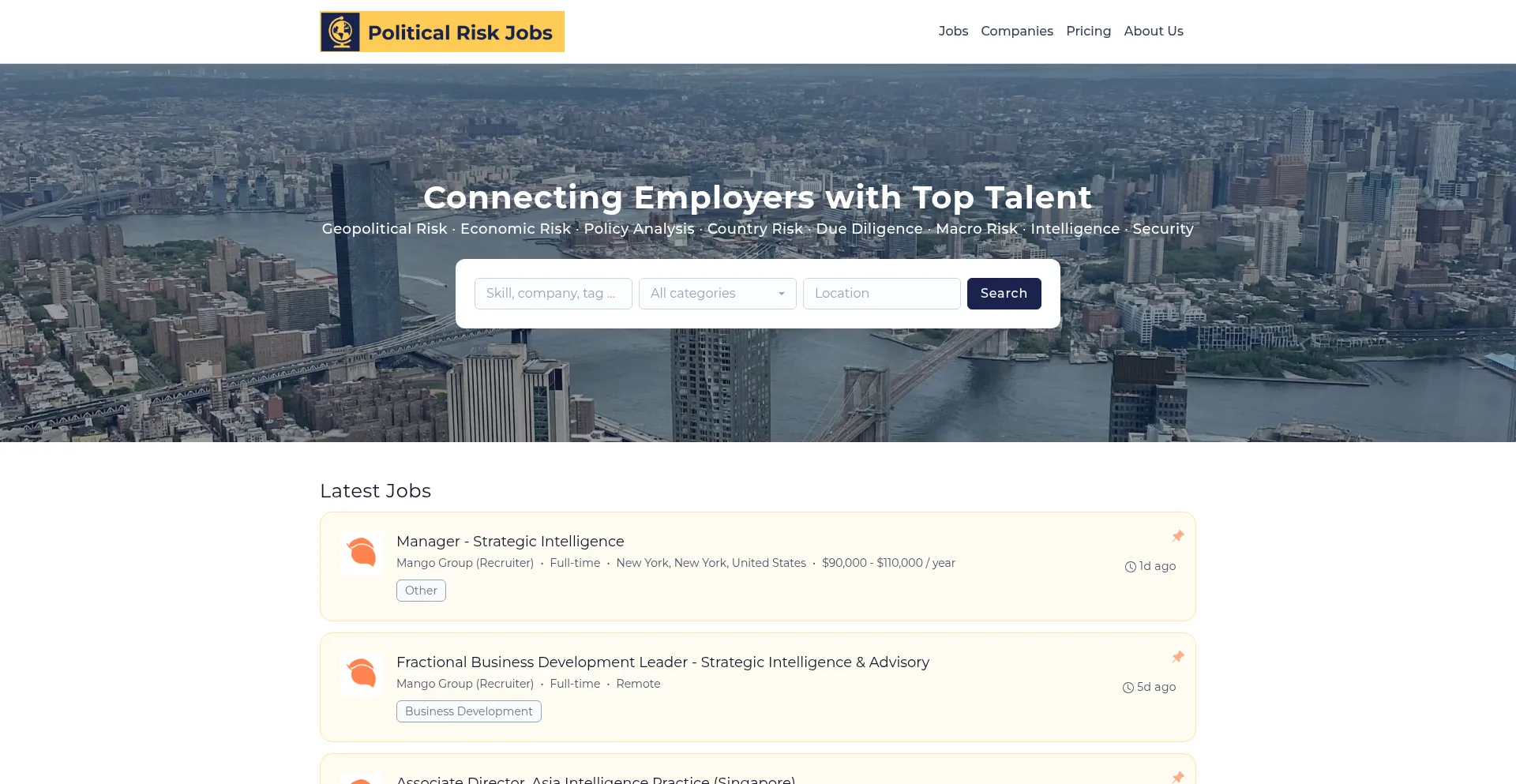 Politicalriskjobs.com