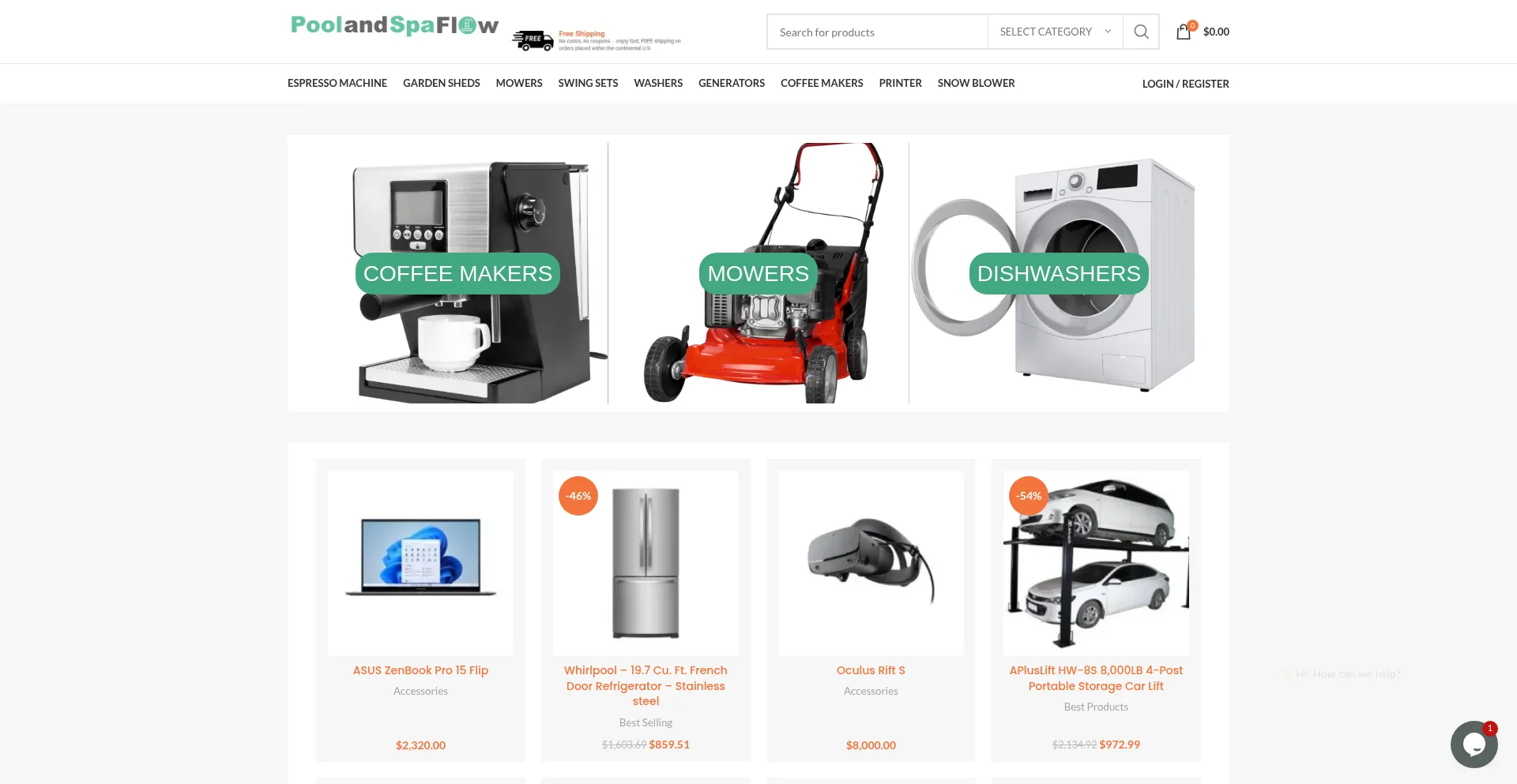 Website screenshot of Poolflows.com
