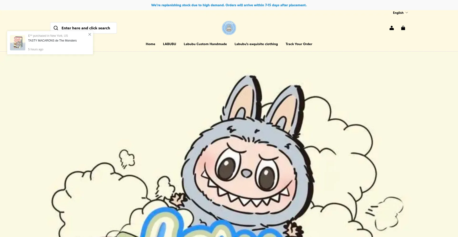 Website screenshot of Popmart.shopping