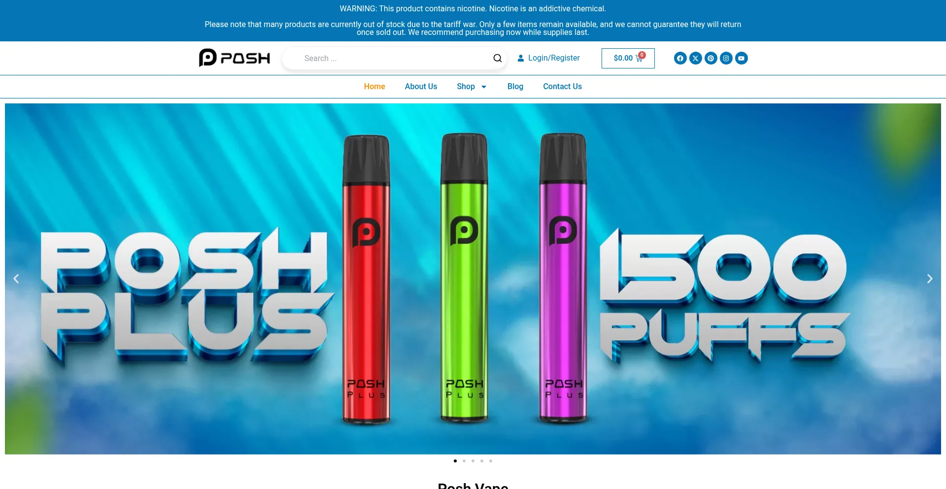Poshvape.org Screenshot