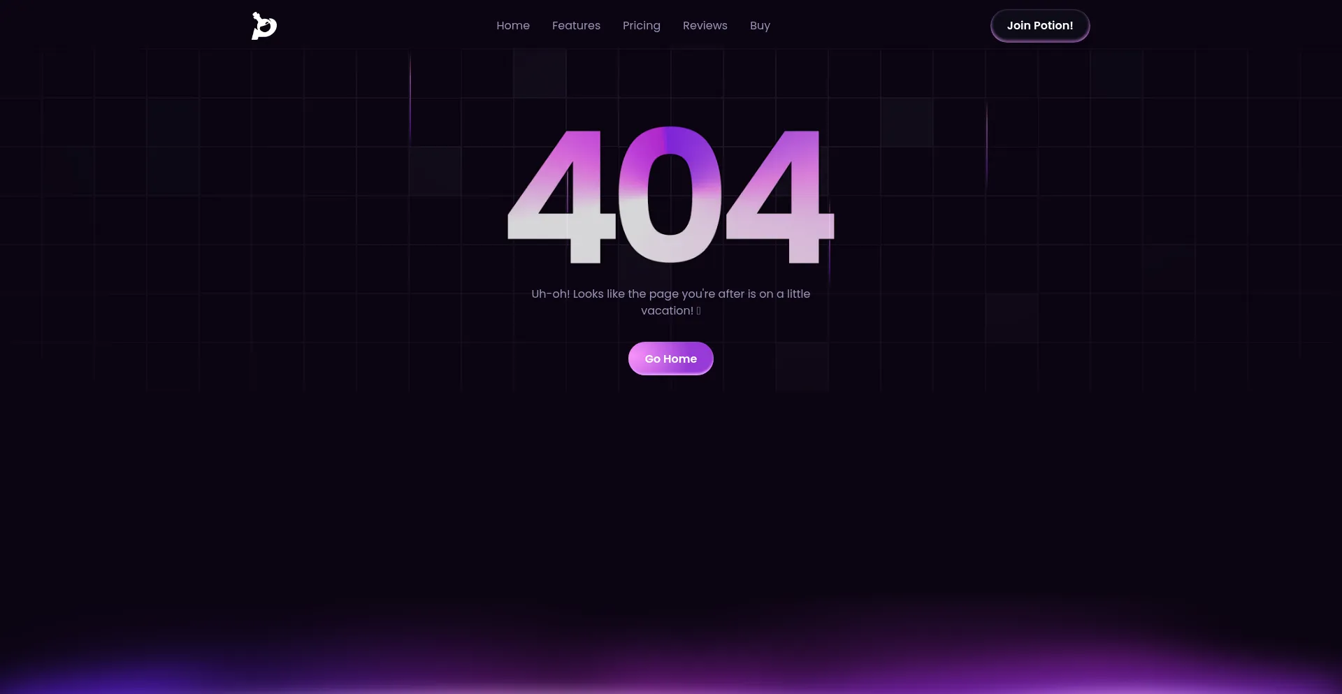 Website screenshot of Potionalpha.com