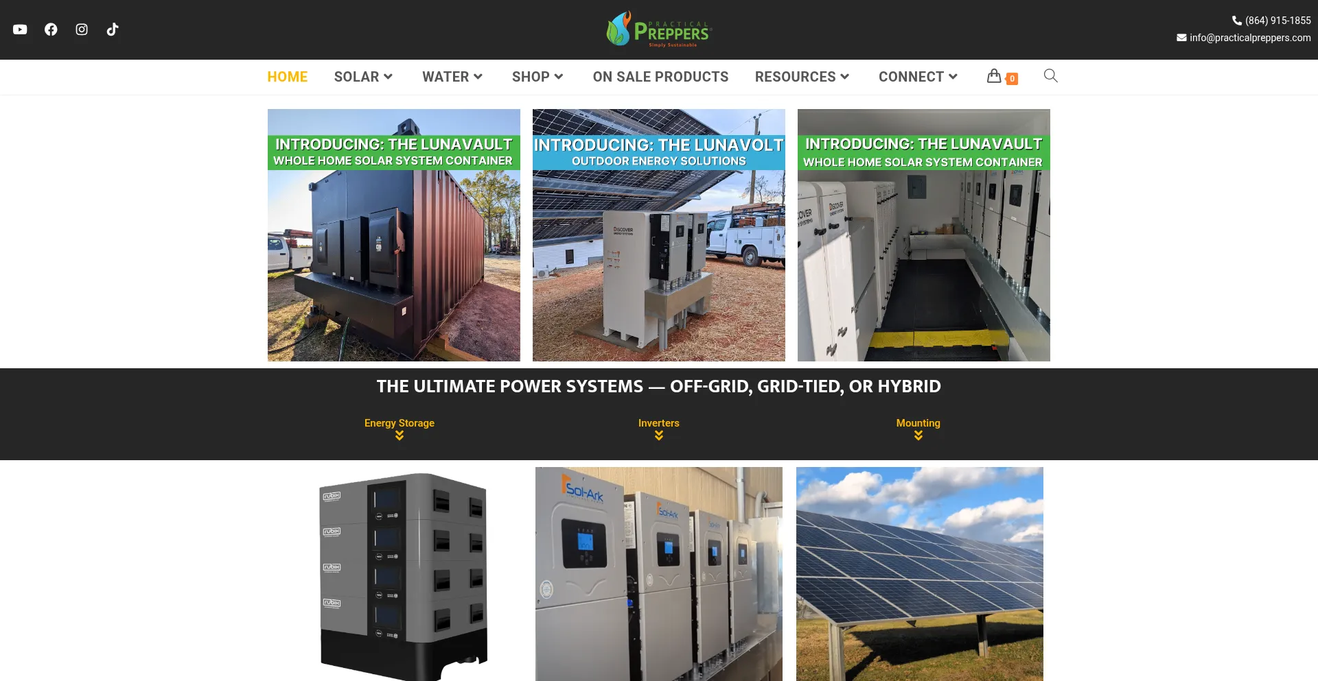 Website screenshot of Practicalpreppers.com