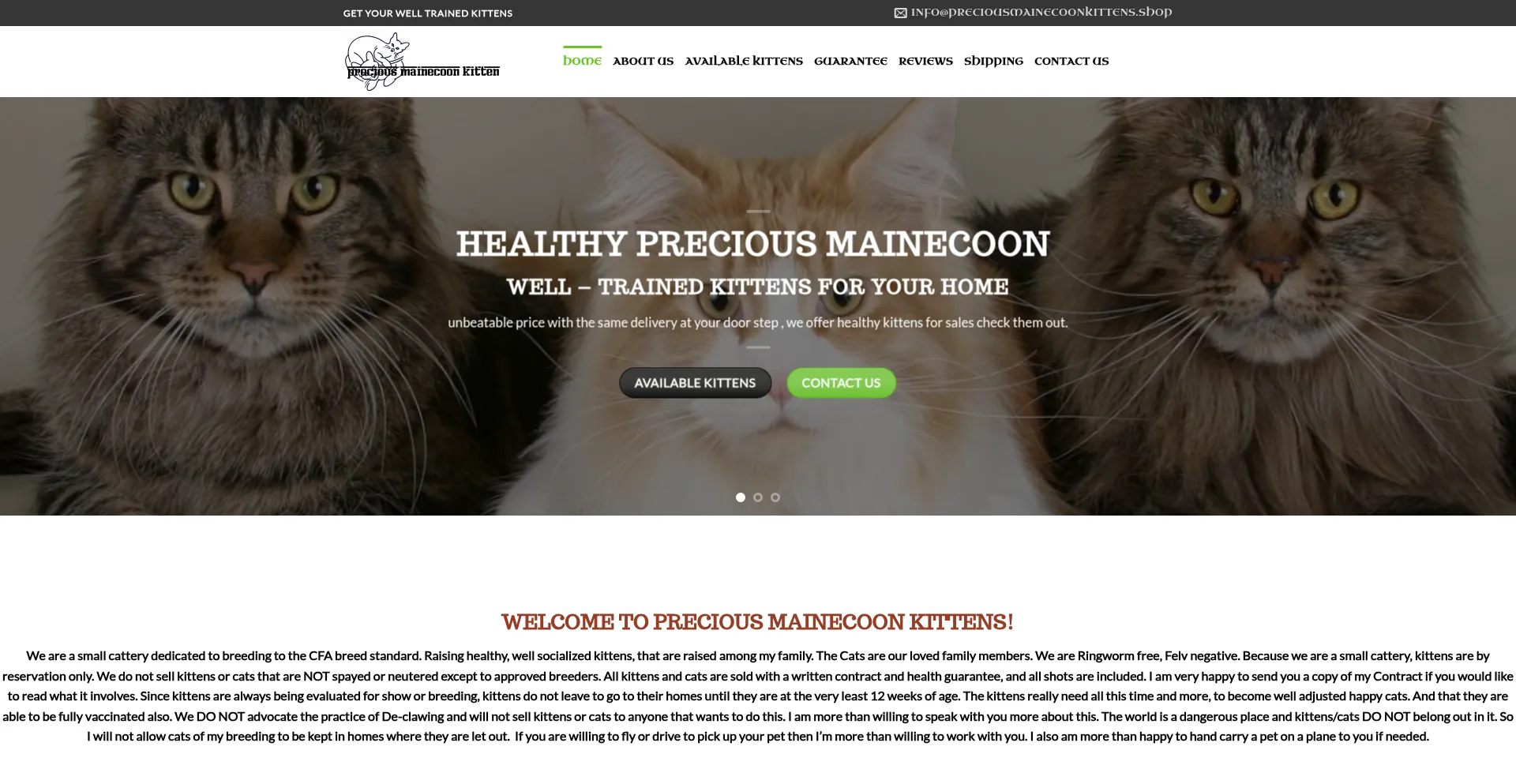 Ist Preciousmainecoonkittens.shop sicher und vertrauenswürdig?
