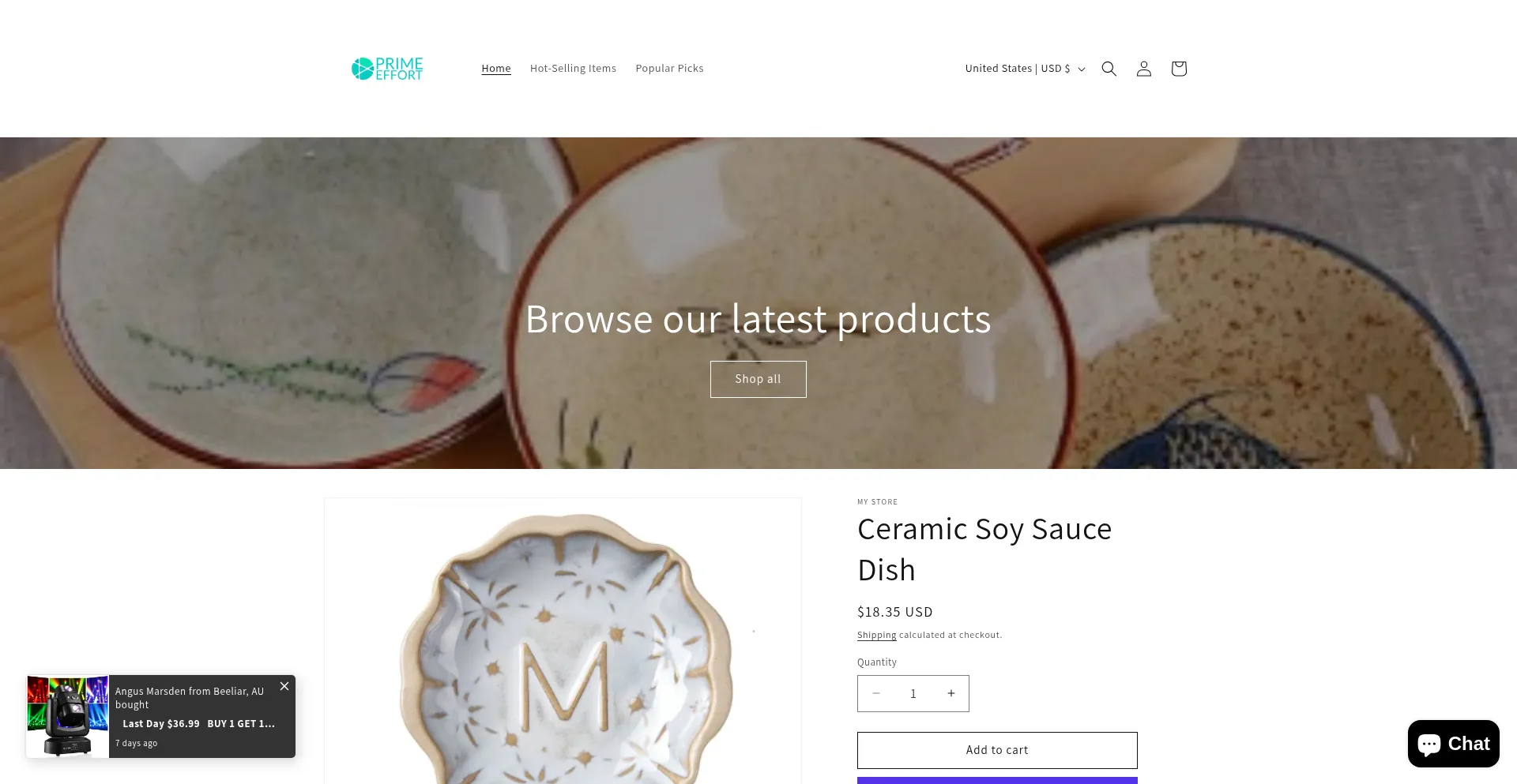 Website screenshot of Primeeffort.com