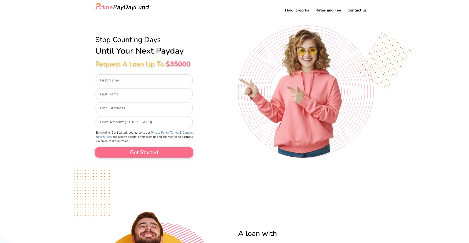 Website screenshot of Primepaydayfund.com