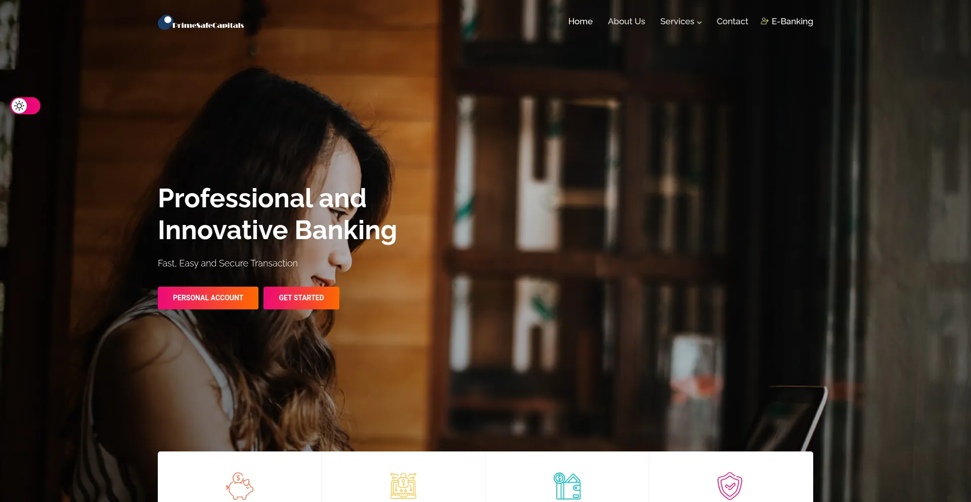 Website screenshot of Primesafecapital.com