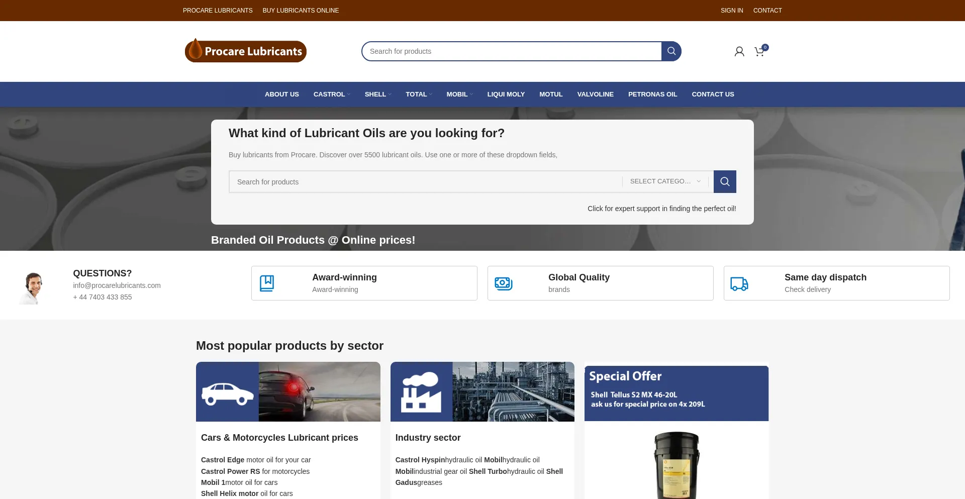 Procarelubricants.com