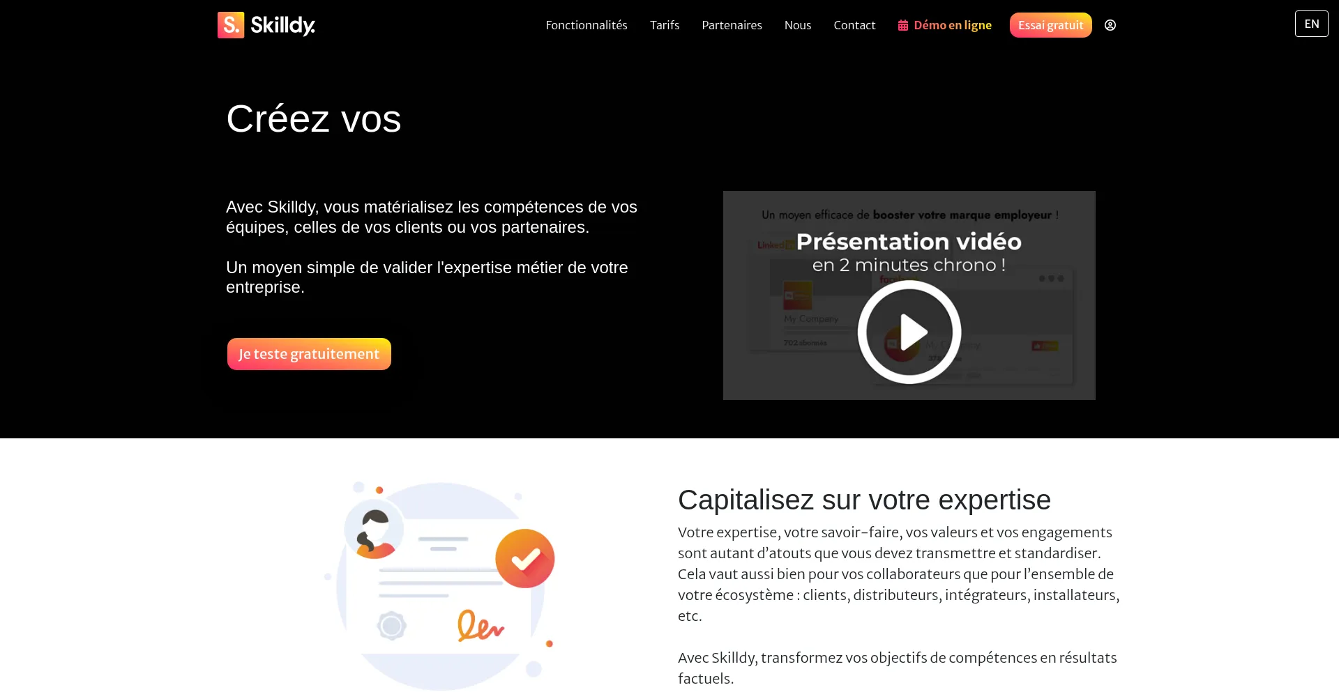 Website screenshot of Procertif.com
