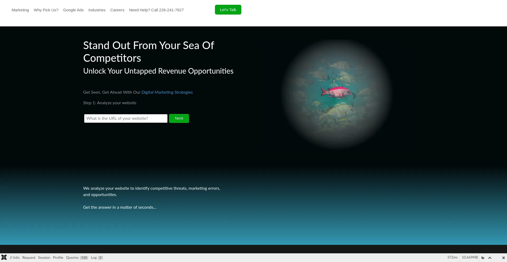 Website screenshot of Profitworks.ca