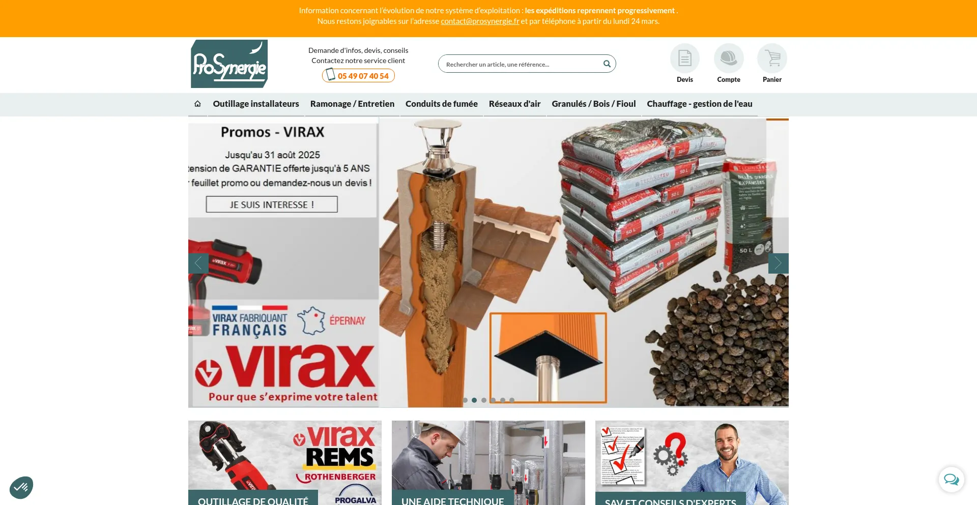 Prosynergie.fr Screenshot