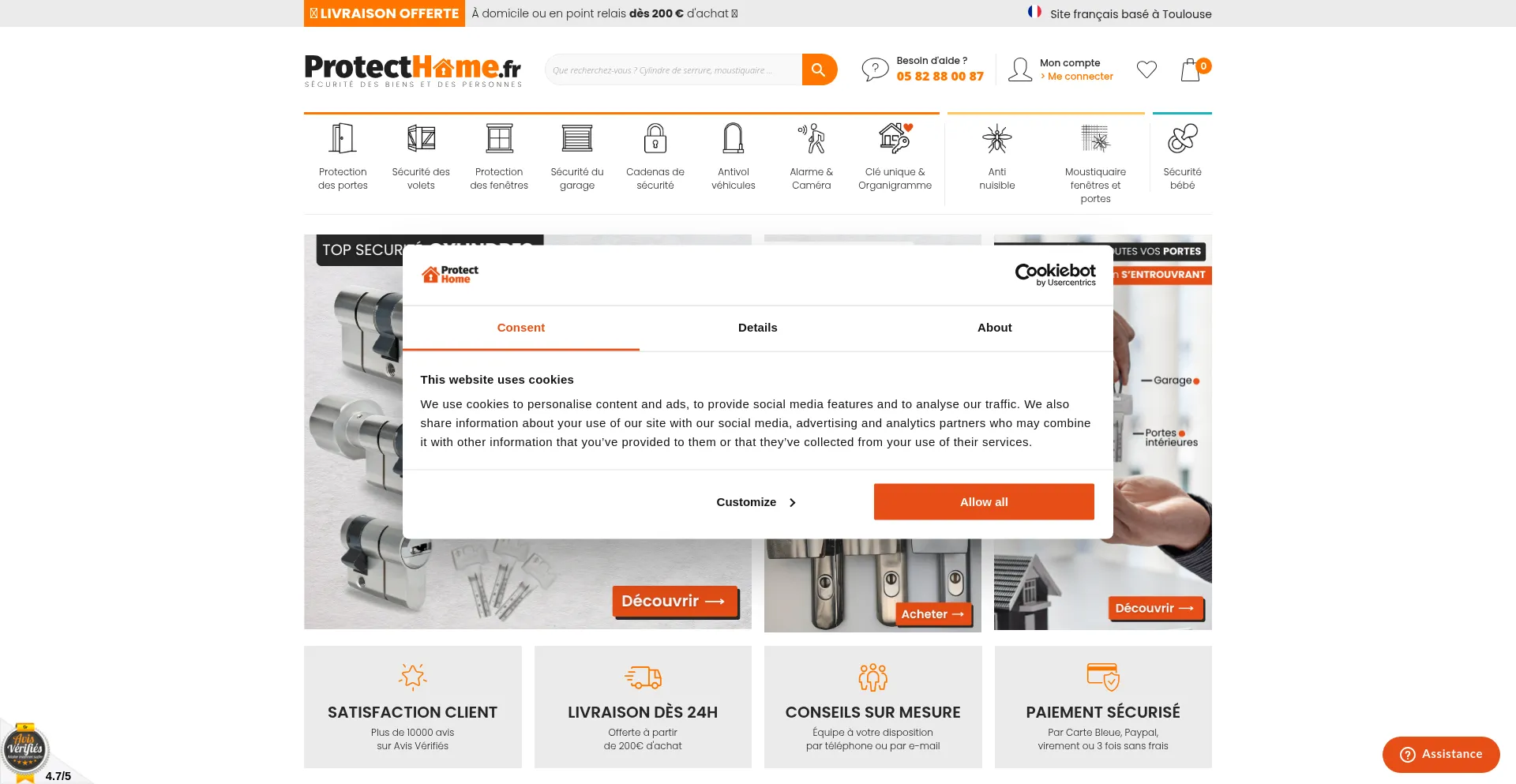Ist Protecthome.fr sicher und vertrauenswürdig?