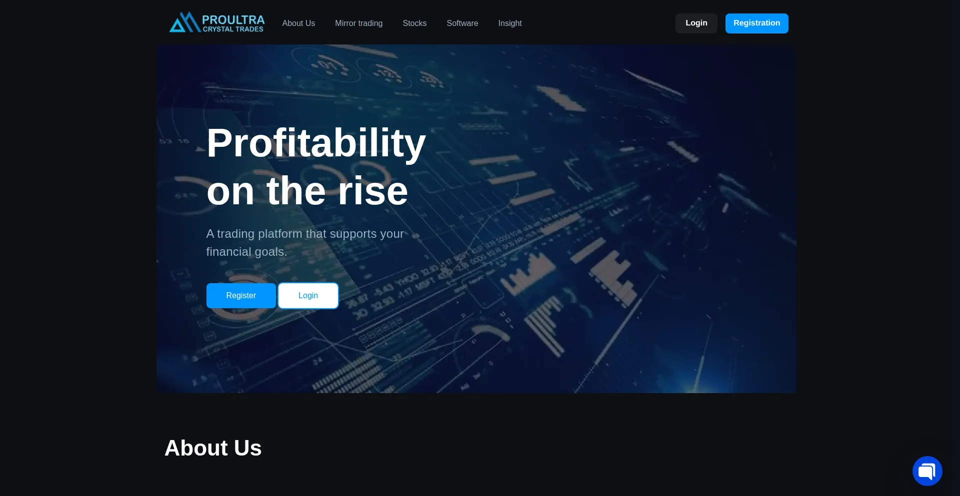 Website screenshot of Proultracrystaltrades.com