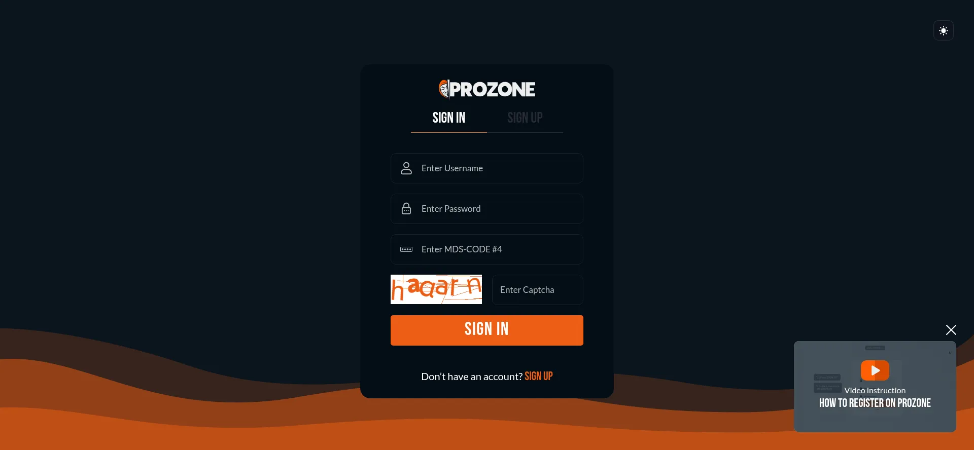 Website screenshot of Prozone.cc