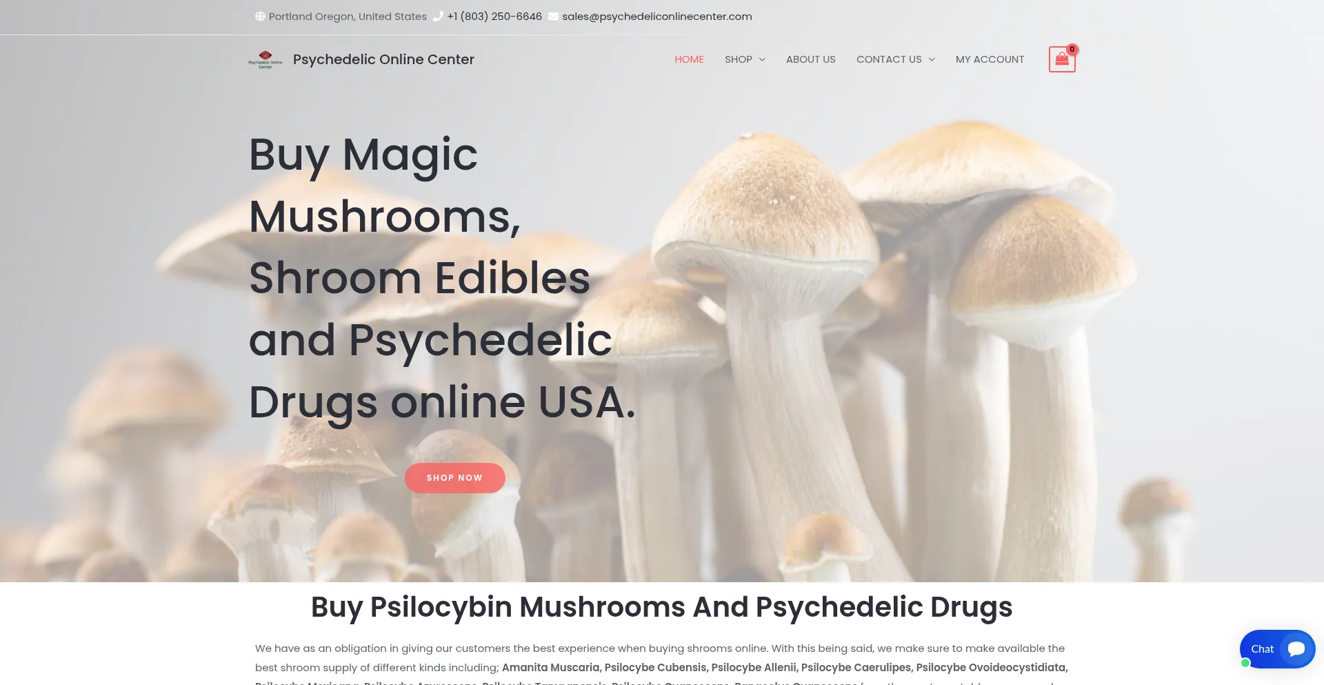 Website screenshot of Psychedeliconlinecenter.com