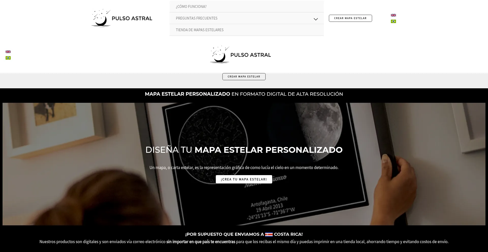 Website screenshot of Pulsoastral.com