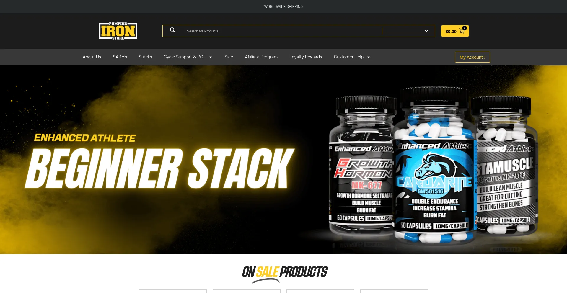 Pumpingironstore.com Screenshot
