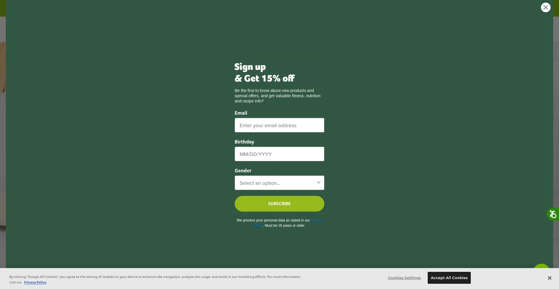 Website screenshot of Purelyinspired.com