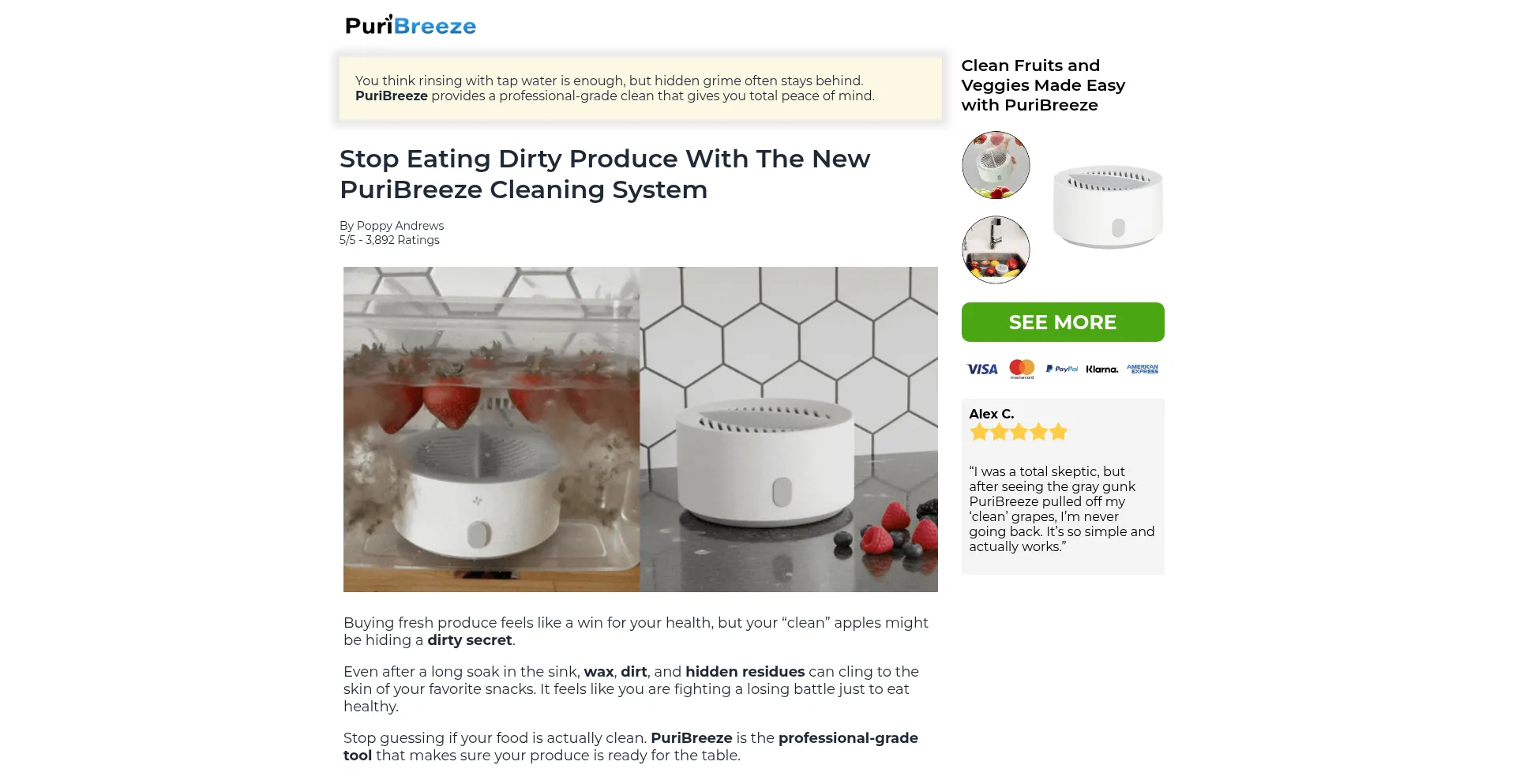 Puribreezeproducecleaner.com