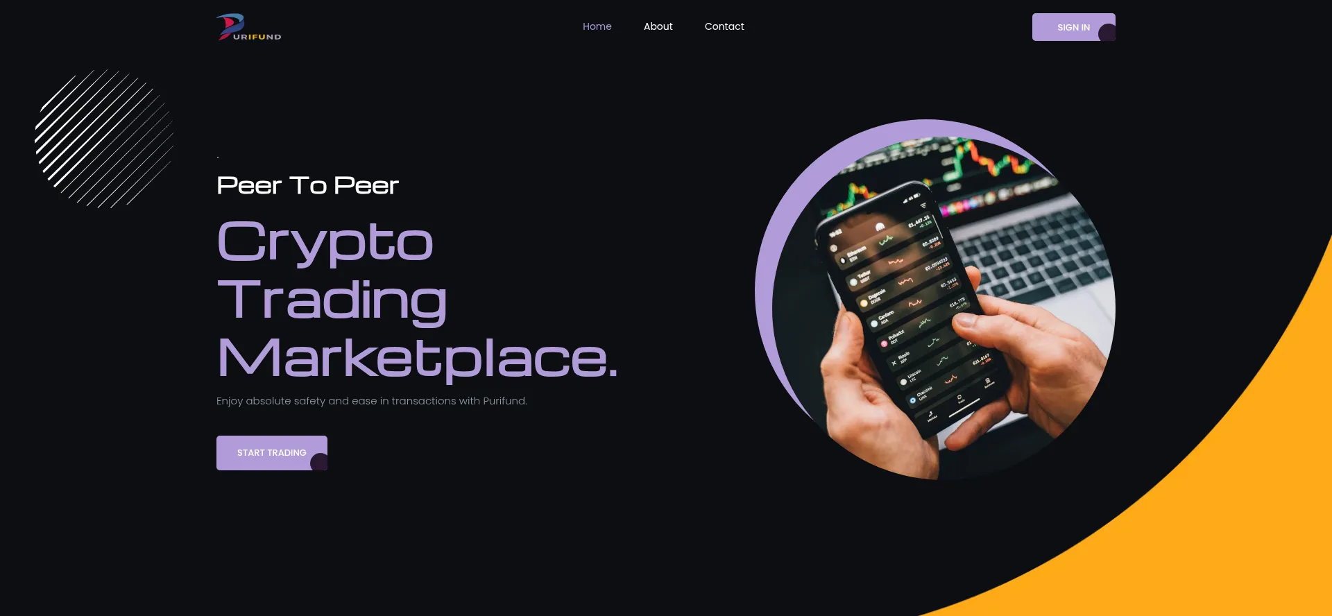 Website screenshot of Purifund.com