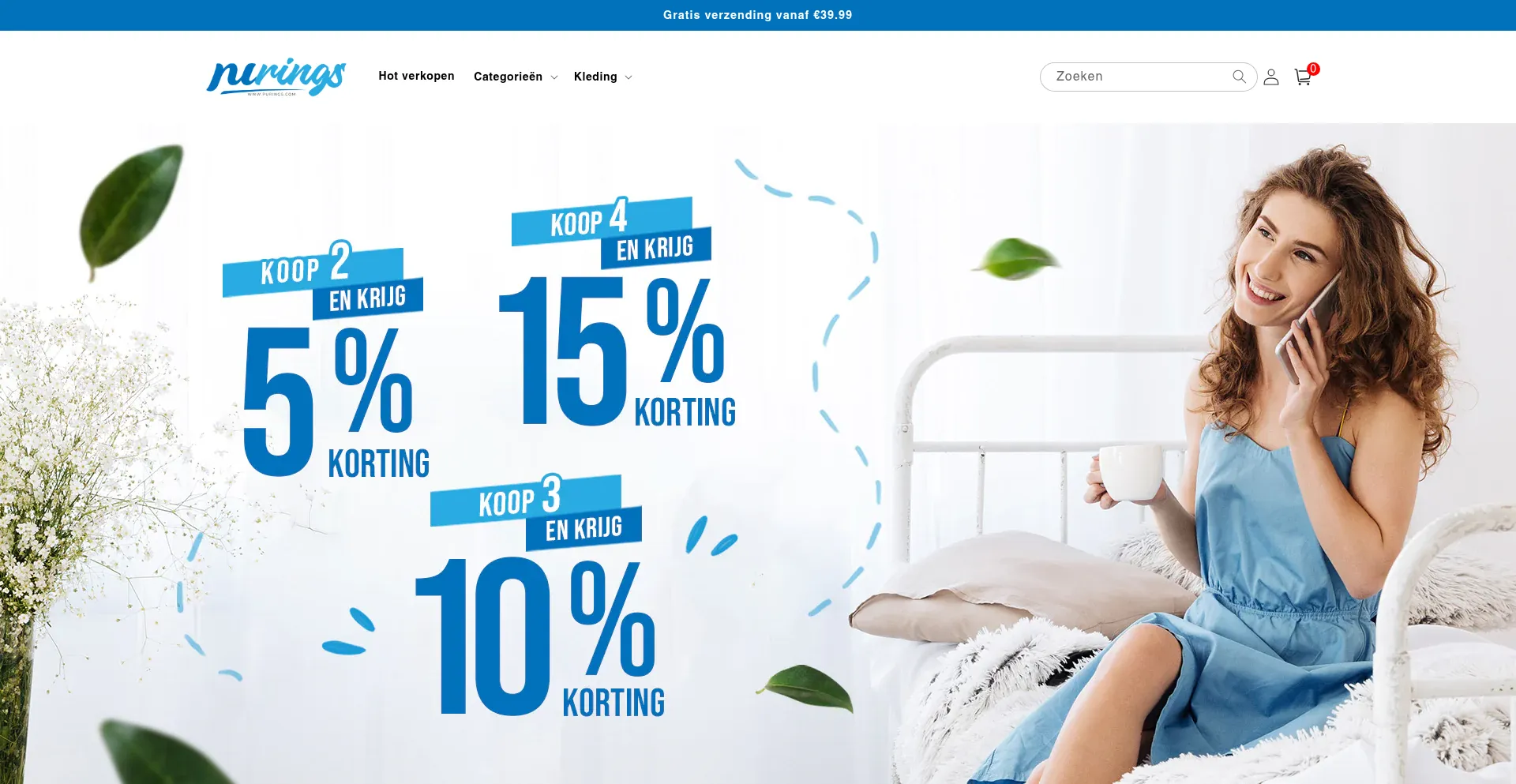 Website screenshot of Purings.com