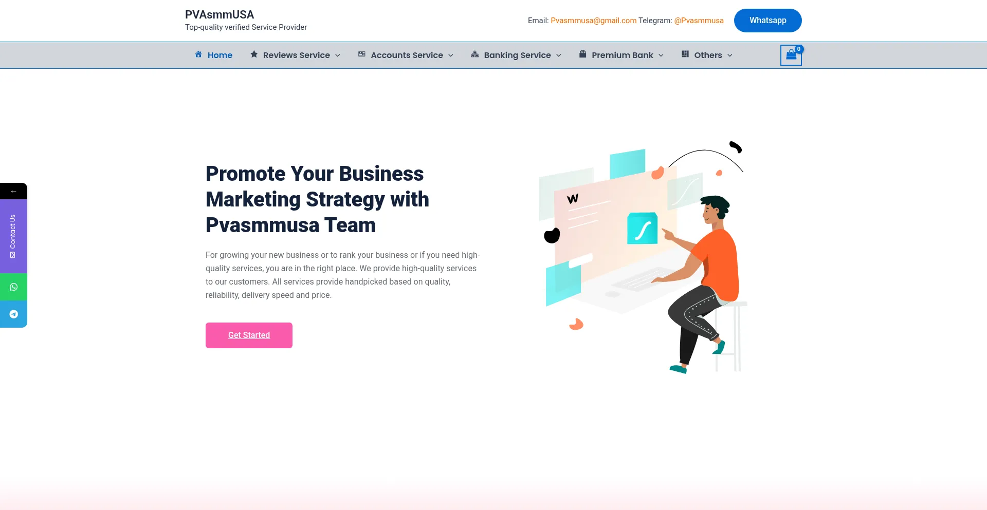 Website screenshot of Pvasmmusa.com