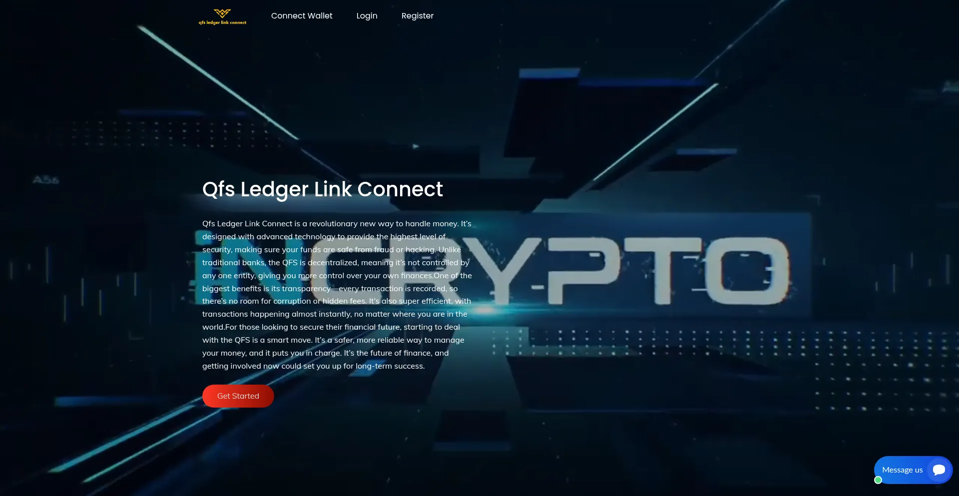 Website screenshot of Qfsledgerslinkconnect.com