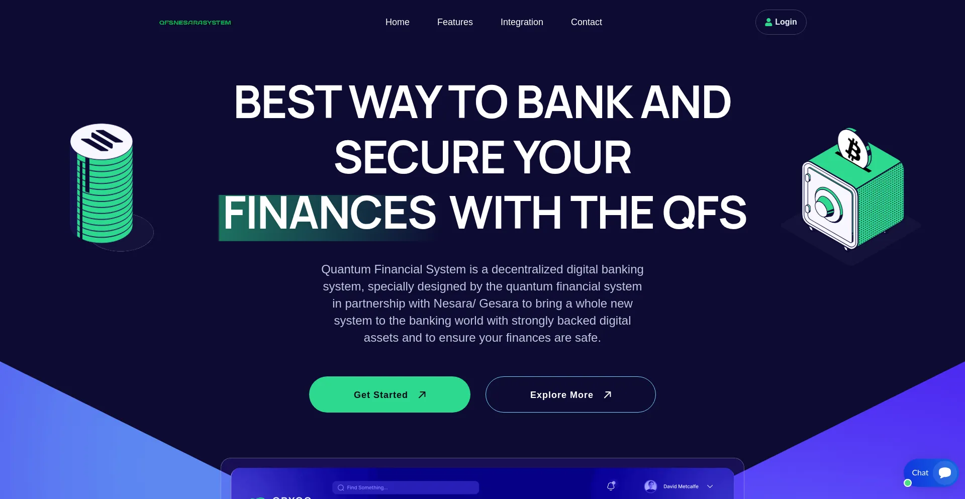 Website screenshot of Qfsnesarasystem.org