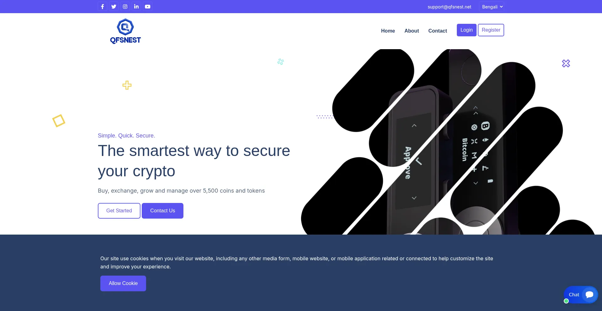 Website screenshot of Qfsnest.net