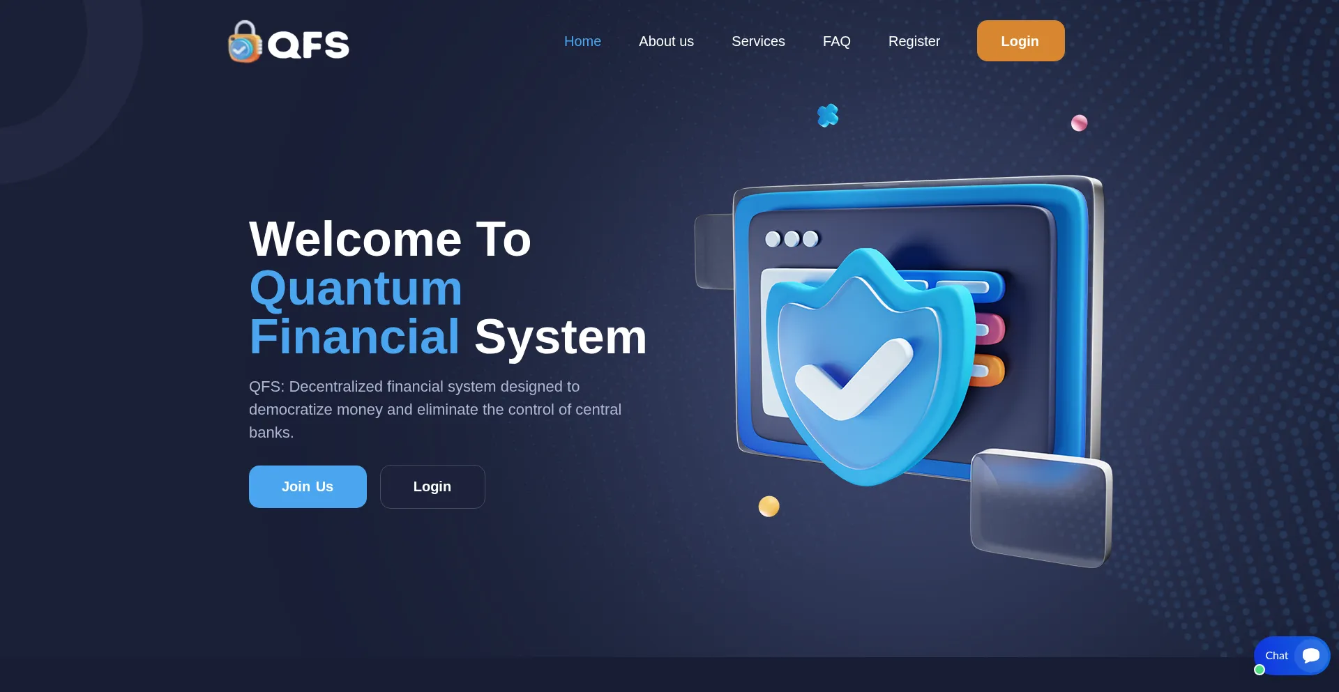 Website screenshot of Qfsworldvaultledger.com