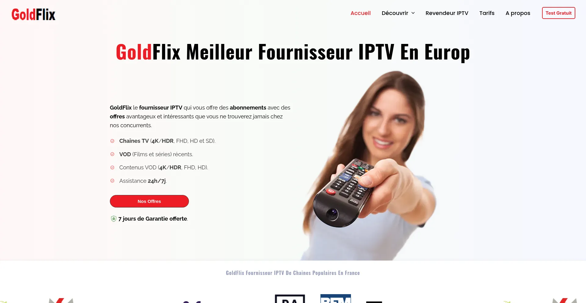 Website screenshot of Qhdtv-pro2.fr