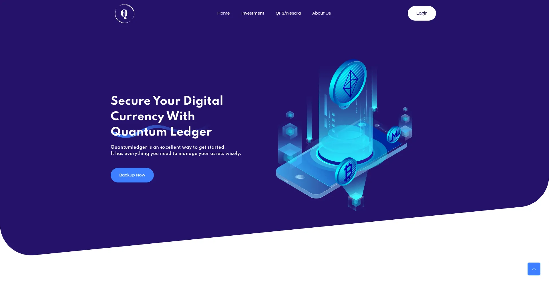 Website screenshot of Quantumledgerupdate.com