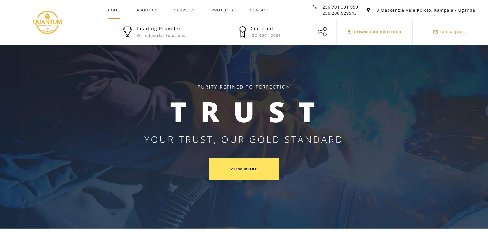 Website screenshot of Quantumrefineries.com