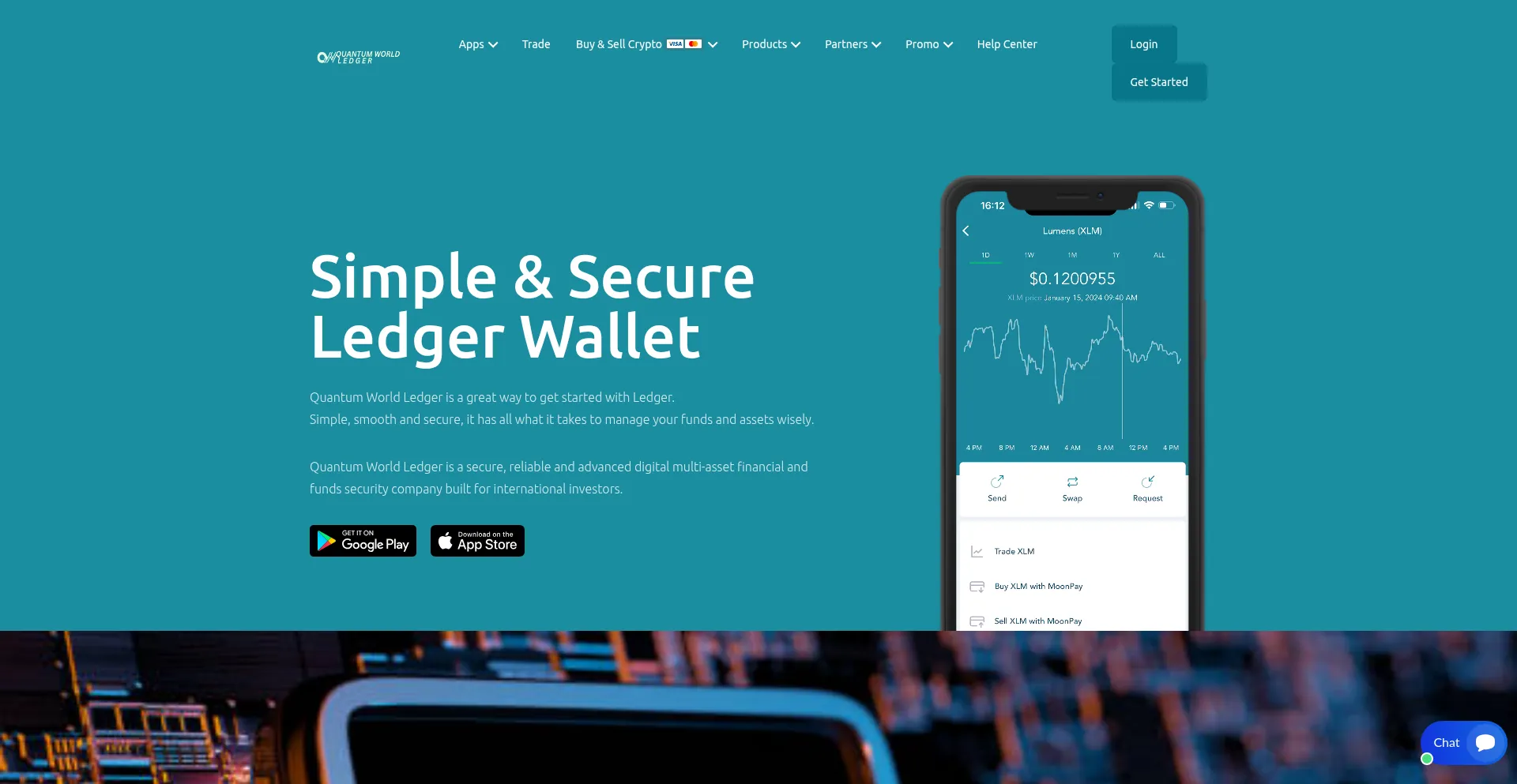 Website screenshot of Quantumworldledger.co
