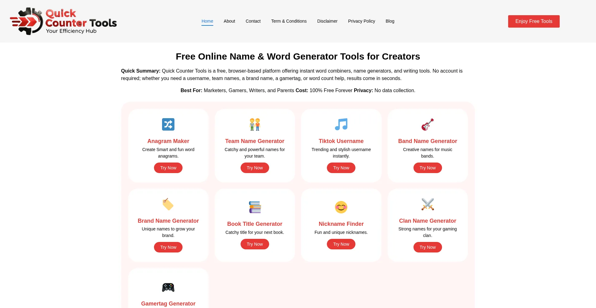 Quickcountertools.com