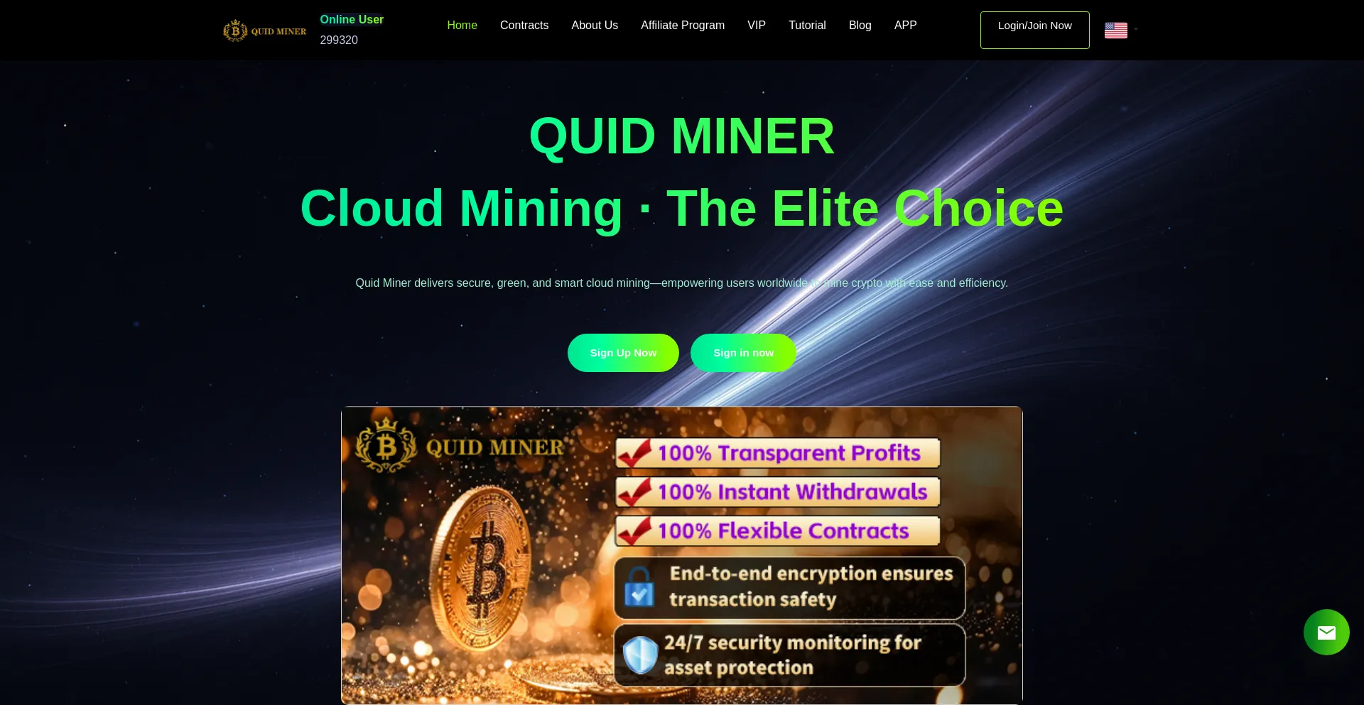 Website screenshot of Quidminer.com