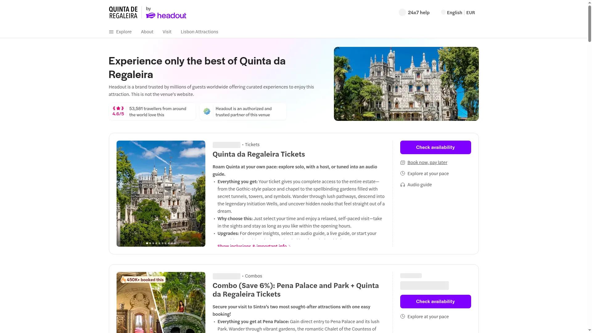 Quintadaregaleiratickets.com