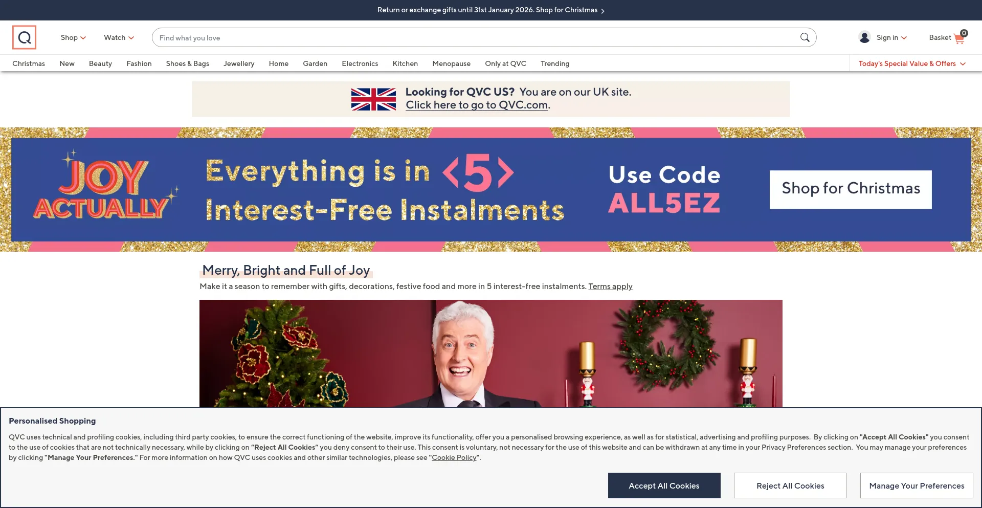 Qvcuk.com Screenshot