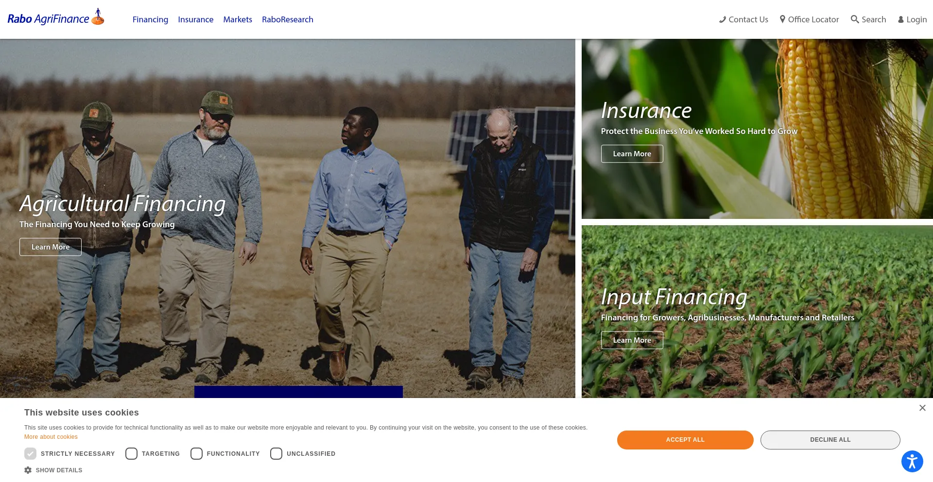 Website screenshot of Raboag.com