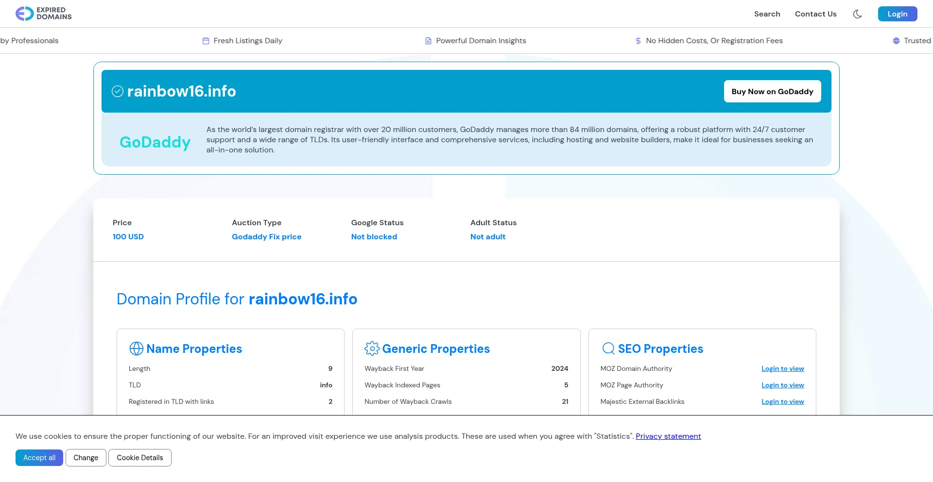 Ist Rainbow16.info sicher und vertrauenswürdig?