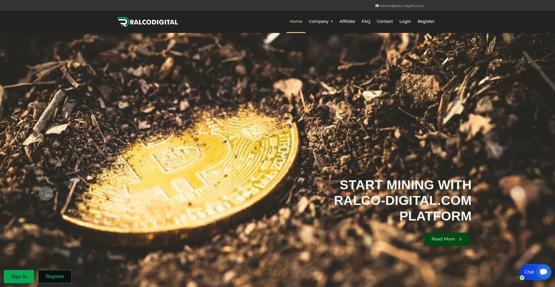 Website screenshot of Ralco-digital.com