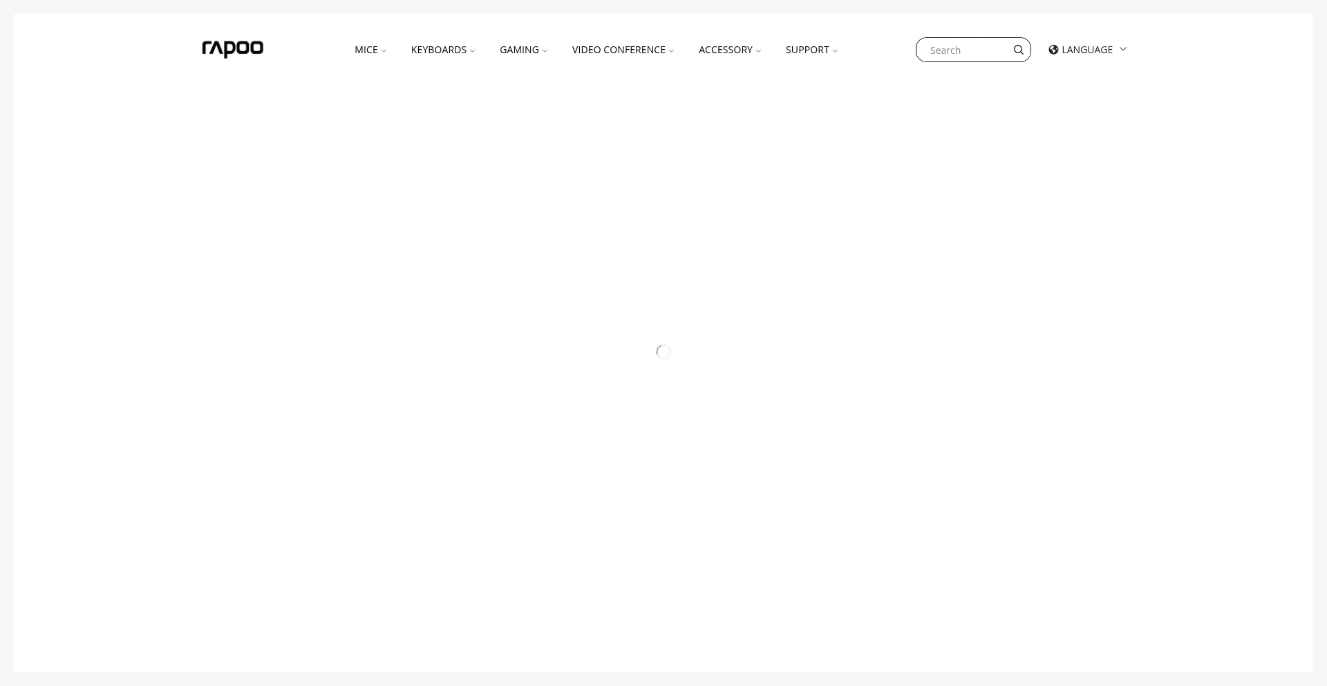 Website screenshot of Rapoo.com