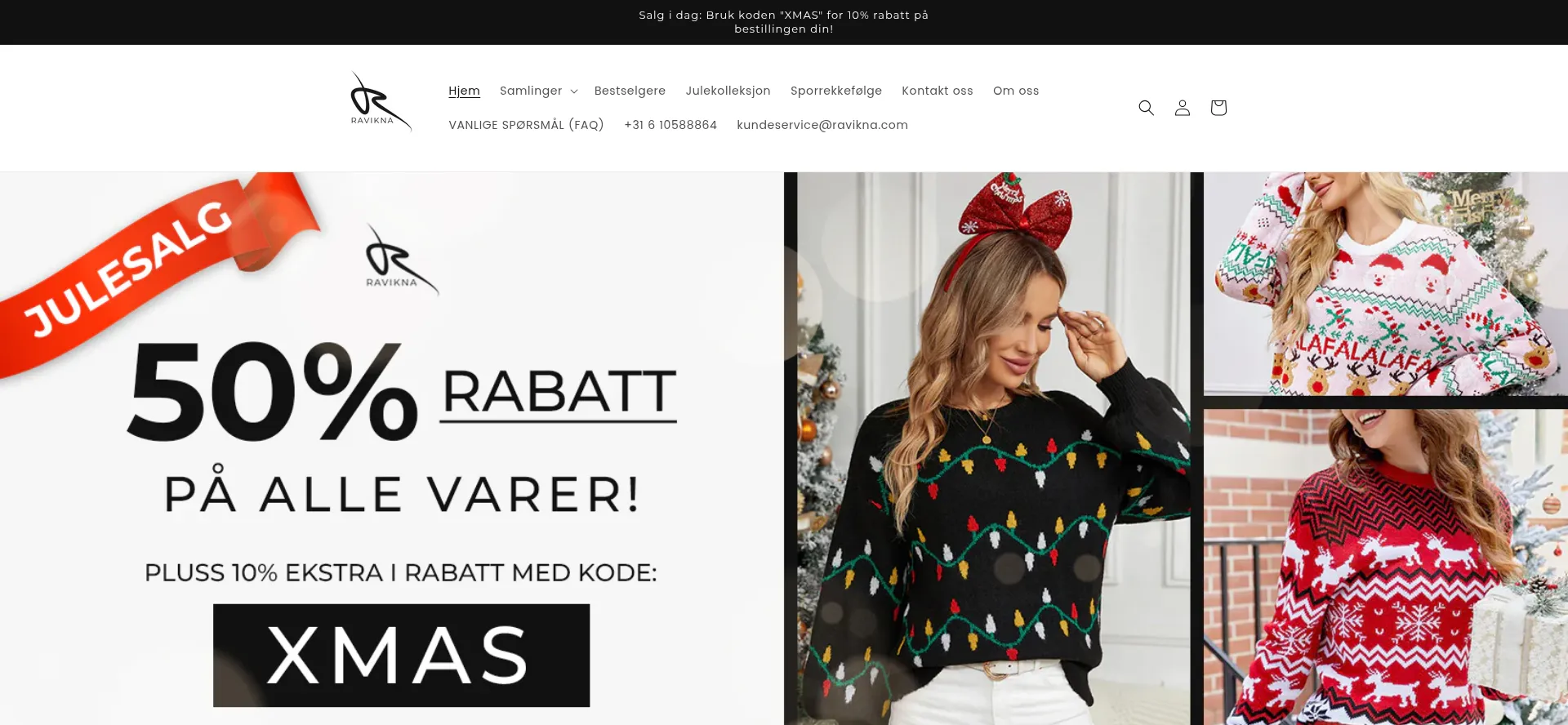 Website screenshot of Ravikna.com