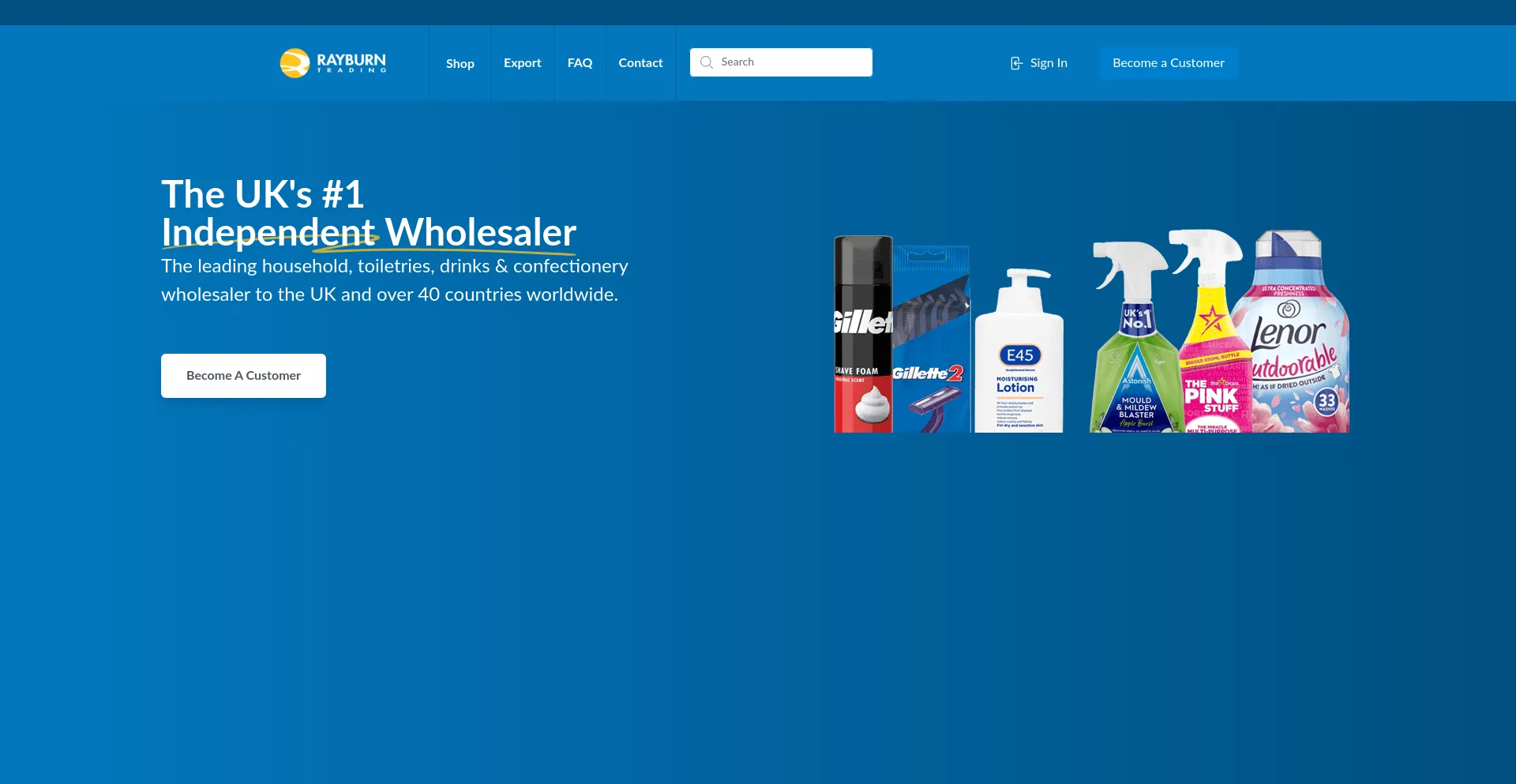 Website screenshot of Rayburntrading.com