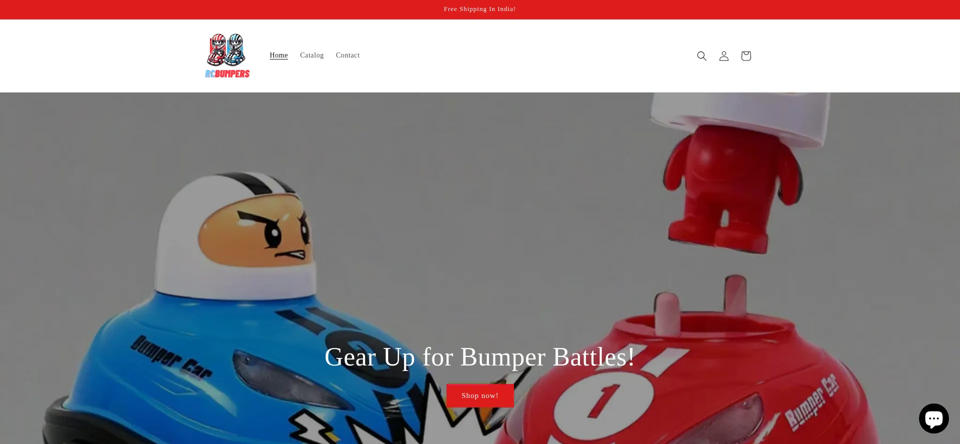 Website screenshot of Rcbumpers.in
