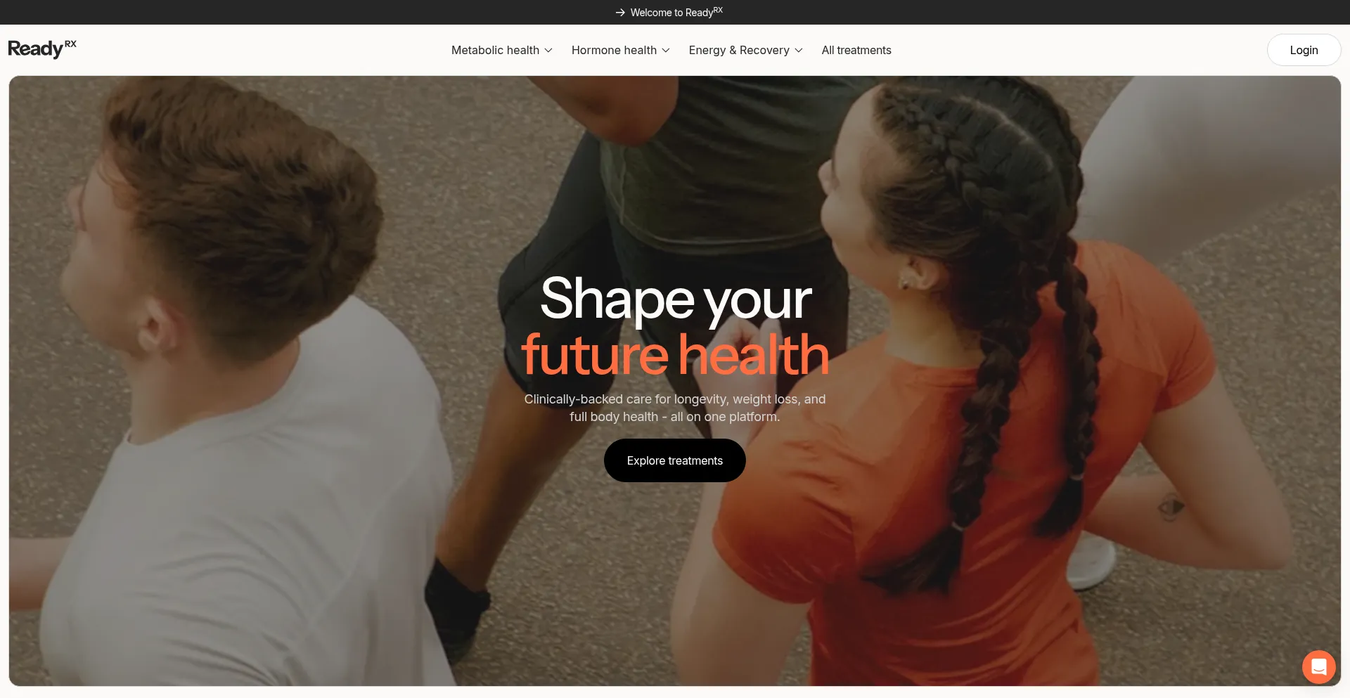 Website screenshot of Readyrx.com