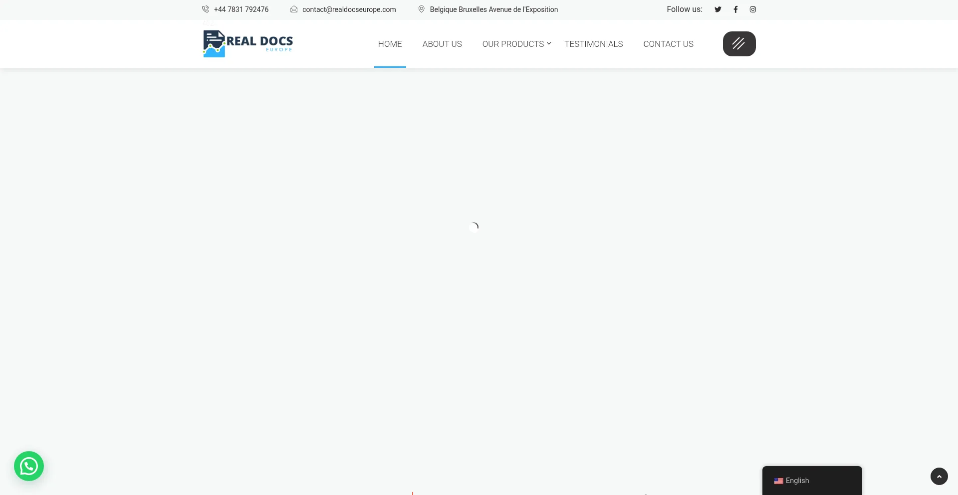 Website screenshot of Realdocseurope.com